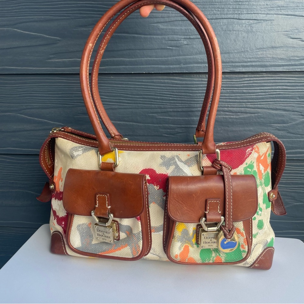 DOONEY & BOURKE Y2K Graffiti Shoulder Tote Pocket Bag Boston